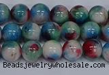 CMJ731 15.5 inches 8mm round rainbow jade beads wholesale