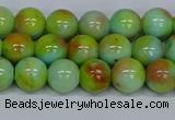 CMJ738 15.5 inches 8mm round rainbow jade beads wholesale