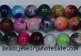 CMJ752 15.5 inches 8mm round rainbow jade beads wholesale