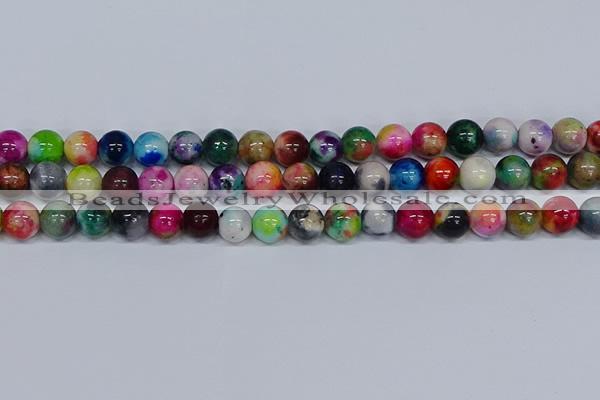 CMJ754 15.5 inches 12mm round rainbow jade beads wholesale