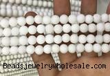 CMJ802 15.5 inches 8mm round matte Mashan jade beads wholesale