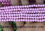 CMJ810 15.5 inches 4mm round matte Mashan jade beads wholesale