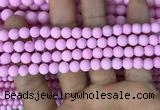 CMJ811 15.5 inches 6mm round matte Mashan jade beads wholesale