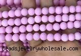 CMJ812 15.5 inches 8mm round matte Mashan jade beads wholesale