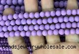 CMJ816 15.5 inches 6mm round matte Mashan jade beads wholesale