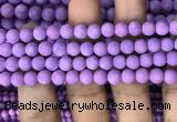 CMJ817 15.5 inches 8mm round matte Mashan jade beads wholesale