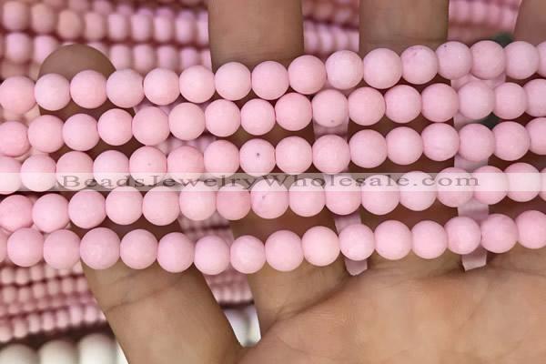 CMJ821 15.5 inches 6mm round matte Mashan jade beads wholesale