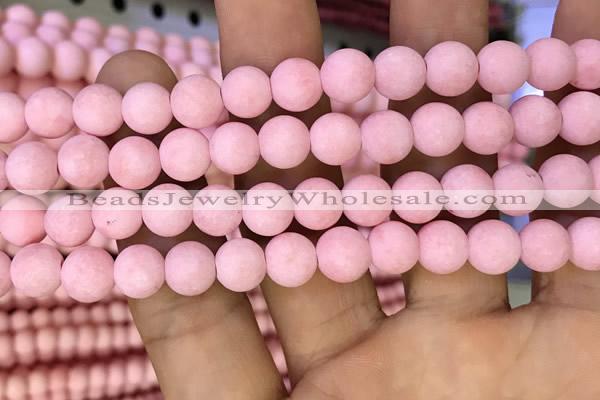 CMJ822 15.5 inches 8mm round matte Mashan jade beads wholesale