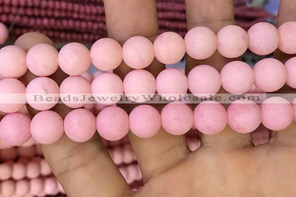 CMJ824 15.5 inches 12mm round matte Mashan jade beads wholesale