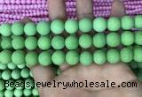 CMJ843 15.5 inches 10mm round matte Mashan jade beads wholesale