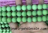 CMJ844 15.5 inches 12mm round matte Mashan jade beads wholesale