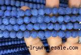 CMJ847 15.5 inches 8mm round matte Mashan jade beads wholesale