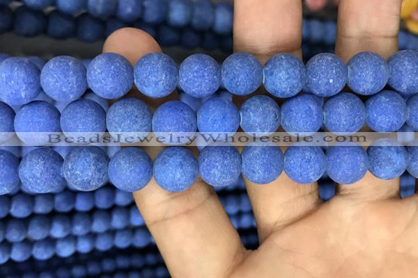 CMJ848 15.5 inches 10mm round matte Mashan jade beads wholesale