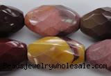 CMK133 15.5 inches 20*30mm faceted rice mookaite beads wholesale