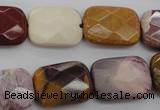 CMK152 15.5 inches 15*20mm faceted rectangle mookaite beads wholesale