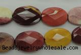 CMK155 15.5 inches 13*18mm faceted oval mookaite beads wholesale