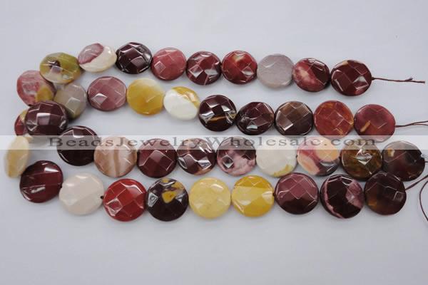 CMK160 15.5 inches 20mm faceted coin mookaite beads wholesale