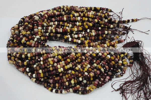 CMK19 15.5 inches 4*6mm faceted rondelle mookaite beads wholesale