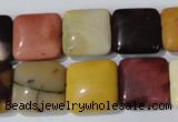 CMK271 15.5 inches 15*15mm square mookaite gemstone beads