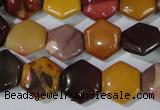 CMK278 15.5 inches 12*12mm hexagon mookaite gemstone beads