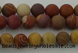 CMK310 15.5 inches 4mm round matte sunset mookaite beads