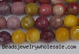 CMK317 15.5 inches 6mm faceted round mookaite gemstone beads