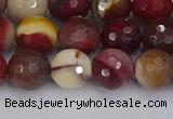 CMK319 15.5 inches 10mm faceted round mookaite gemstone beads