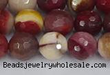 CMK320 15.5 inches 12mm faceted round mookaite gemstone beads