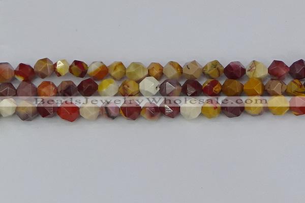 CMK326 15.5 inches 10mm faceted nuggets mookaite gemstone beads