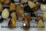 CMK34 15.5 inches 10*15mm faceted teardrop mookaite beads wholesale