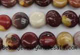 CMK86 15.5 inches 12mm flat round mookaite beads wholesale