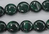 CMN101 15.5 inches 16mm flat round natural malachite beads wholesale