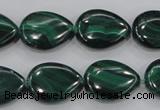 CMN102 15.5 inches 15*20mm flat teardrop natural malachite beads