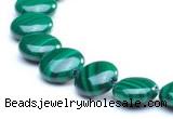 CMN110 15.5 inches 10mm flat round natural malachite beads