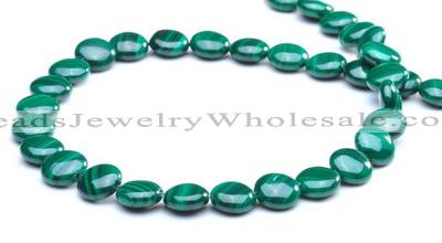 CMN110 15.5 inches 10mm flat round natural malachite beads