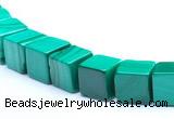 CMN15 A grade 8*8*8mm cube natural malachite beads Wholesale