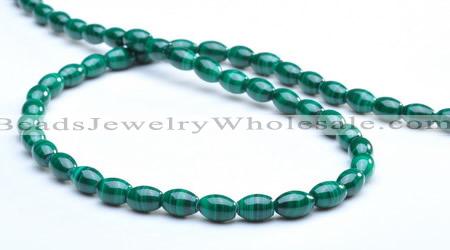 CMN21 4*6mm rice A grade natural malachite beads wholesale