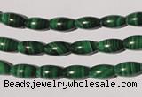 CMN210 15.5 inches 5*9mm rice natural malachite beads wholesale