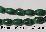 CMN212 15.5 inches 8*12mm rice natural malachite beads wholesale