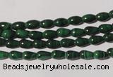 CMN215 15.5 inches 4*6mm teardrop natural malachite beads wholesale