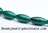 CMN22 6*14mm rice A grade natural malachite beads wholesale