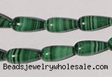 CMN220 15.5 inches 7*15mm teardrop natural malachite beads wholesale