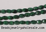 CMN222 15.5 inches 4*6mm faceted rice natural malachite beads