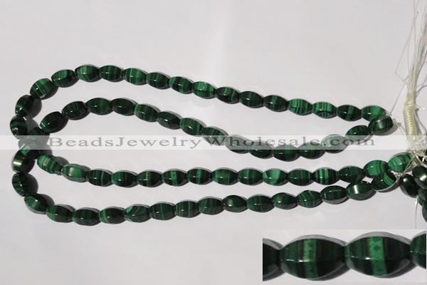 CMN225 15.5 inches 8*12mm faceted rice natural malachite beads