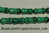 CMN233 15.5 inches 6*12mm bone natural malachite beads wholesale