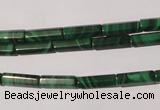 CMN241 15.5 inches 4*13mm faceted tube natural malachite beads