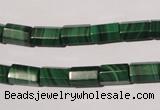 CMN242 15.5 inches 6*10mm faceted tube natural malachite beads