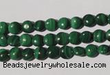 CMN250 15.5 inches 6mm flat round natural malachite beads wholesale