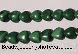 CMN256 15.5 inches 8*8mm heart natural malachite beads wholesale