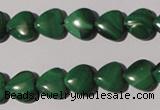 CMN257 15.5 inches 10*10mm heart natural malachite beads wholesale